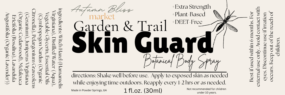 1 fl.oz. -Garden & Trail Skin Guard Botanical Body Spray - Autumn Bliss Market