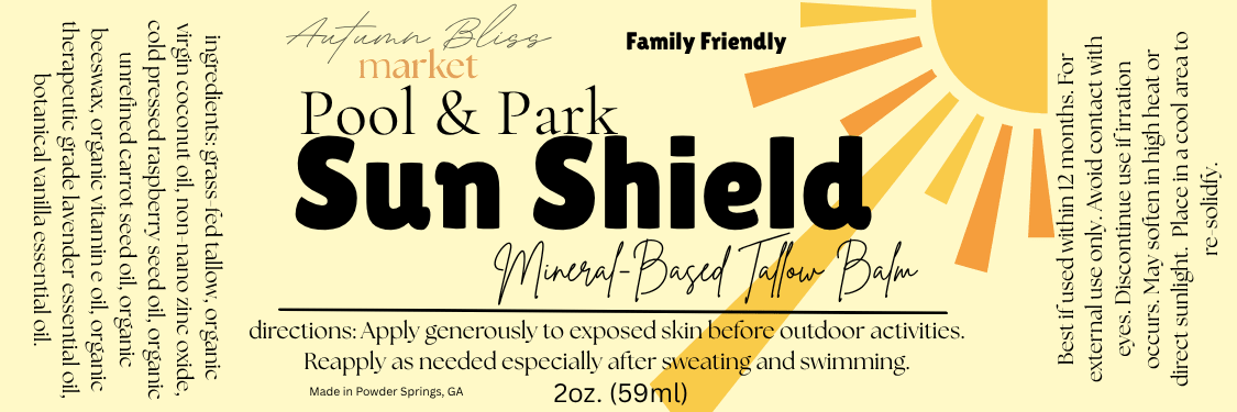 Sun Shield Mineral-Based Tallow Balm - Autumn Bliss Market