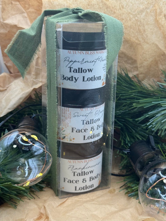 Tallow Lotion 3 Jar Gift Set - Autumn Bliss Market